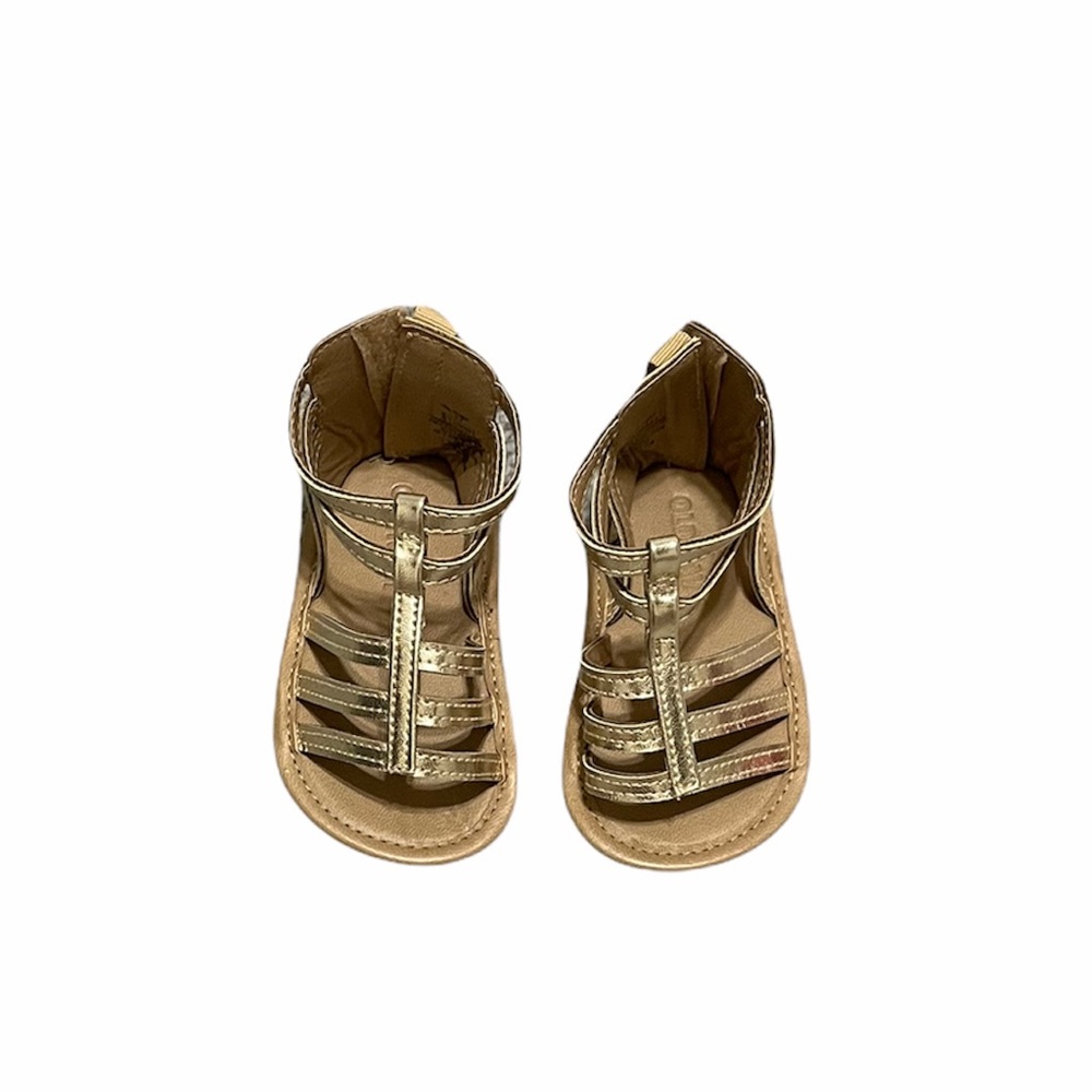 Old navy gold gladiator sandals size 12 months